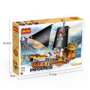 COGO® 3126 | LEGO-kompatibilis építőjáték | 308 db építőkocka | Kalózhajó figurákkal