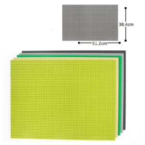 WANGE® 8807 | LEGO-kompatibilis alaplap | 48×64 fehér/sötétzöld/limezöld/kék/világosszürke/sötétszürke – sötétszürke